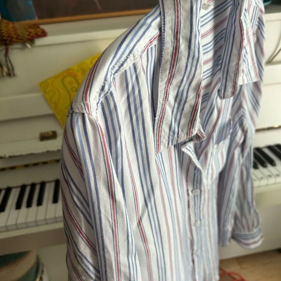 beachlunchlounge Multicolor Striped Blouse L - Picture 12 of 16
